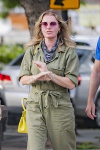 Rebecca Romijn in a Green Coverall