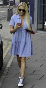 Shannen Reilly McGrath in a Blue Dress