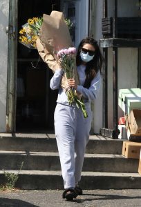 Shay Mitchell in a Protective Mask