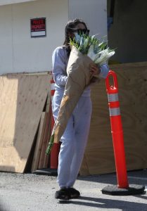 Shay Mitchell in a Protective Mask