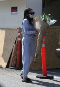 Shay Mitchell in a Protective Mask