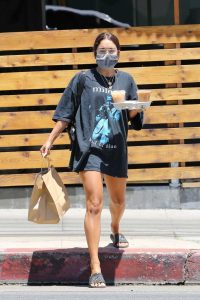 Vanessa Hudgens in a Gray Tee