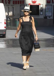 Vogue Williams in a Black Dress