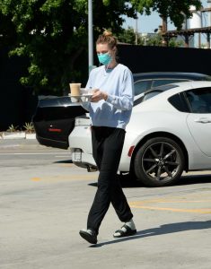 Whitney Port in a Protective Mask