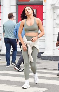 Alexandra Cane in a White Sneakers