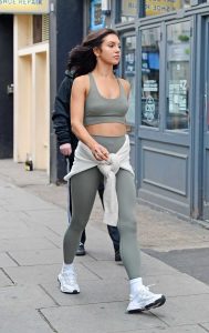 Alexandra Cane in a White Sneakers