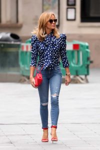 Amanda Holden in a Blue Ripped Jeans