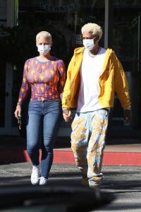 Amber Rose in a Protective Mask