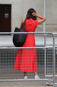 Anita Rani in a Red Dress