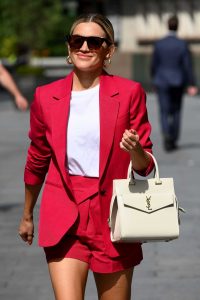 Ashley Roberts in a Pink Shorts Suit