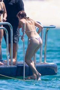 Bella Thorne in a Purple Bikini
