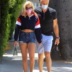 Emma Krokdal in a Denim Shorts Was Seen Out with Dolph Lundgren in Hollywood 06/30/2020