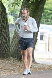 Jude Law in a Black Shorts