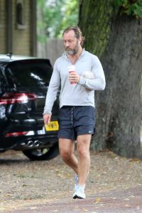 Jude Law in a Black Shorts