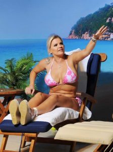 Kerry Katona in a Pink Bikini