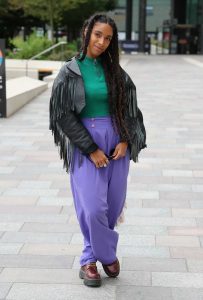 Lianne La Havas in a Purple Pants