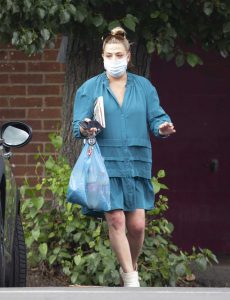 Lisa Armstrong in a Protective Mask