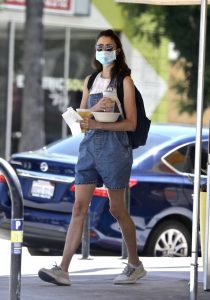 Margaret Qualley in a Shorts Jumpsuit