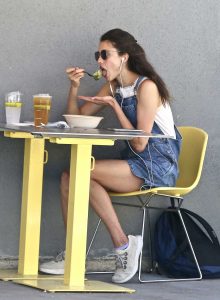 Margaret Qualley in a Shorts Jumpsuit