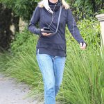 Michelle Pfeiffer in a Blue Ripped Jeans Was Seen Out in Santa Monica 07/16/2020