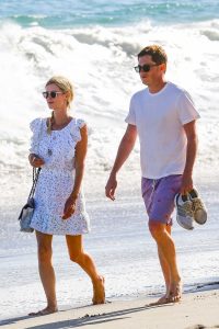 Nicky Hilton in a White Floral Dress