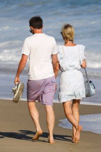 Nicky Hilton in a White Floral Dress