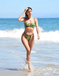 Nicole Williams in a Neon Green Bikini