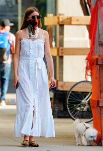 Olivia Palermo in a White Summery Dress