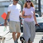 Patsy Palmer in a Striped Skirt Was Seen Out with Her Husband Richard Merkell in Malibu 07/10/2020