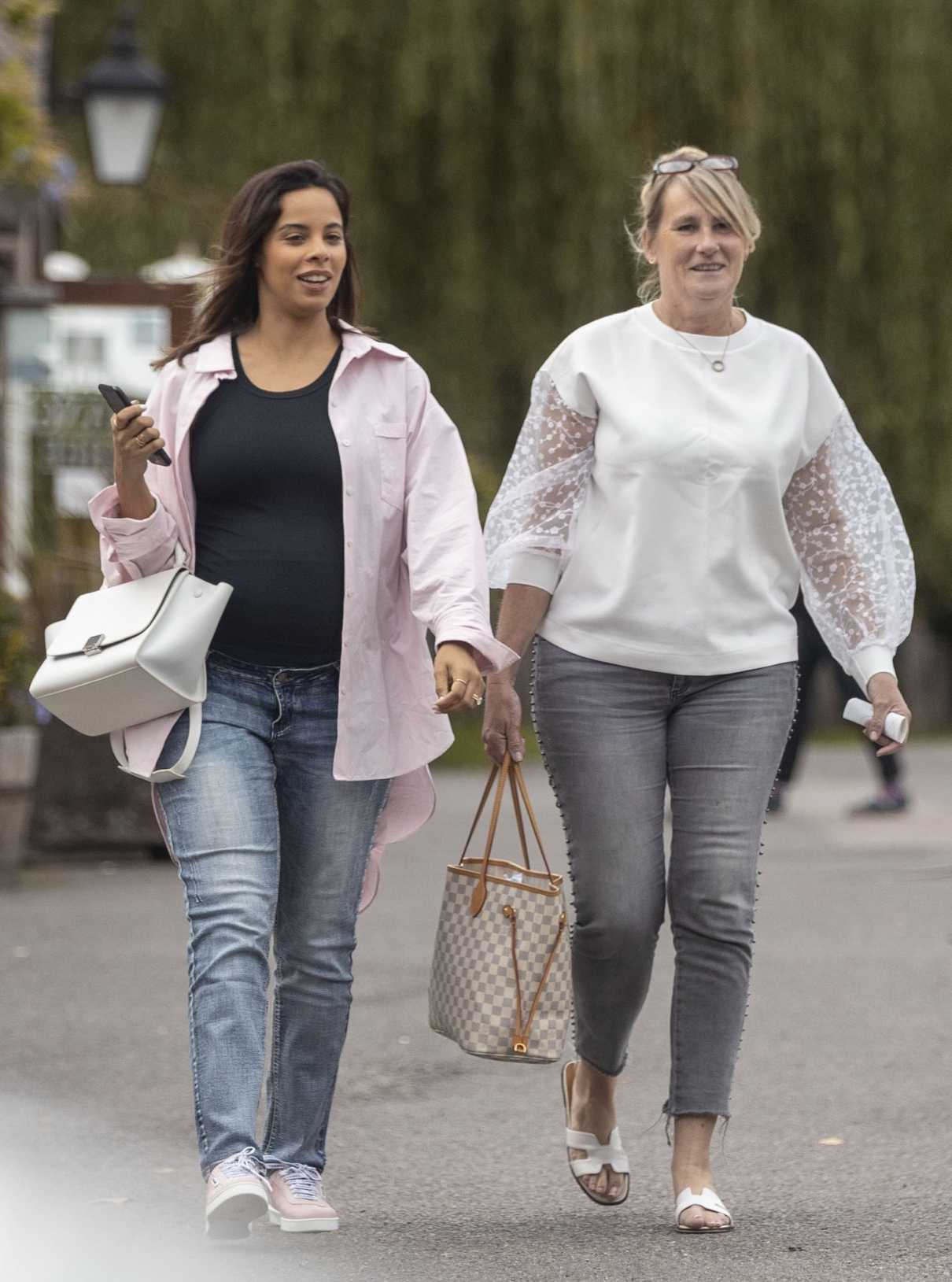 Rochelle Humes in a Pink Shirt