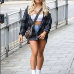 Saffron Barker in a White Sneakers Was Seen Out in Brighton 07/20/2020