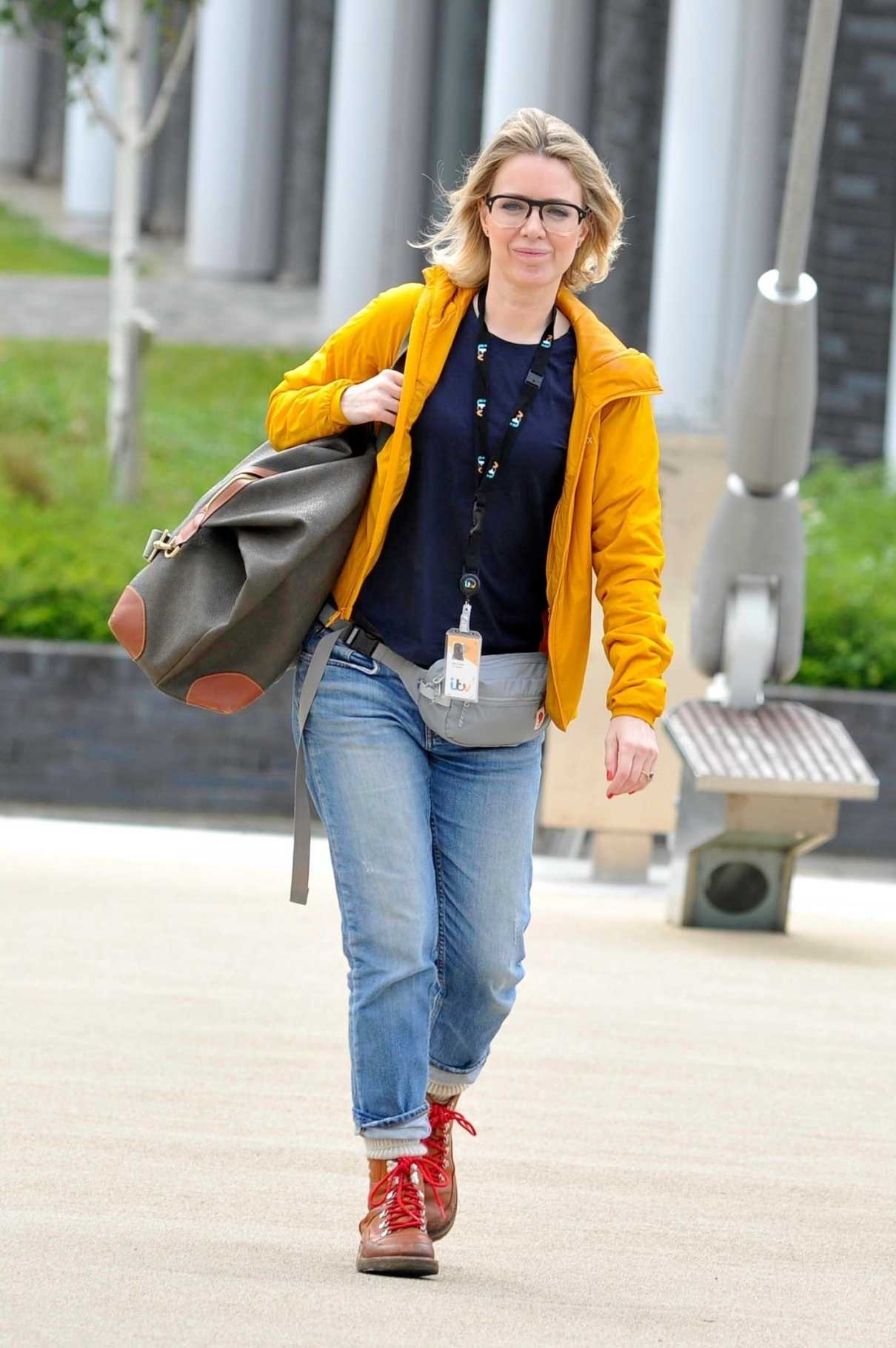 Sally Carman in a Yellow Track Jacket