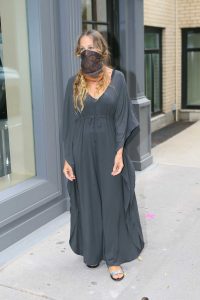 Sarah Jessica Parker in a Gray Dress