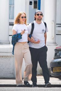 Suki Waterhouse in a White Tee