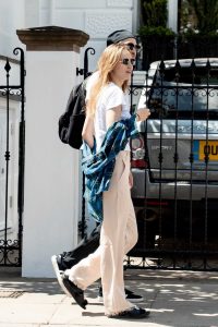 Suki Waterhouse in a White Tee