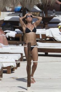 Sylvie Meis in a Black Bikini