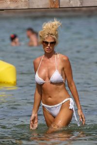 Victoria Silvstedt in a White Bikini