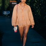 Ally Brooke in a Beige Outfit Heads to Dinner at Ceconni in West Hollywood 08/28/2020