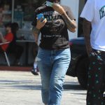 Amber Rose in a Black Tee Was Seen Out in Beverly Hills 08/16/2020
