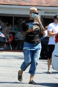 Amber Rose in a Black Tee