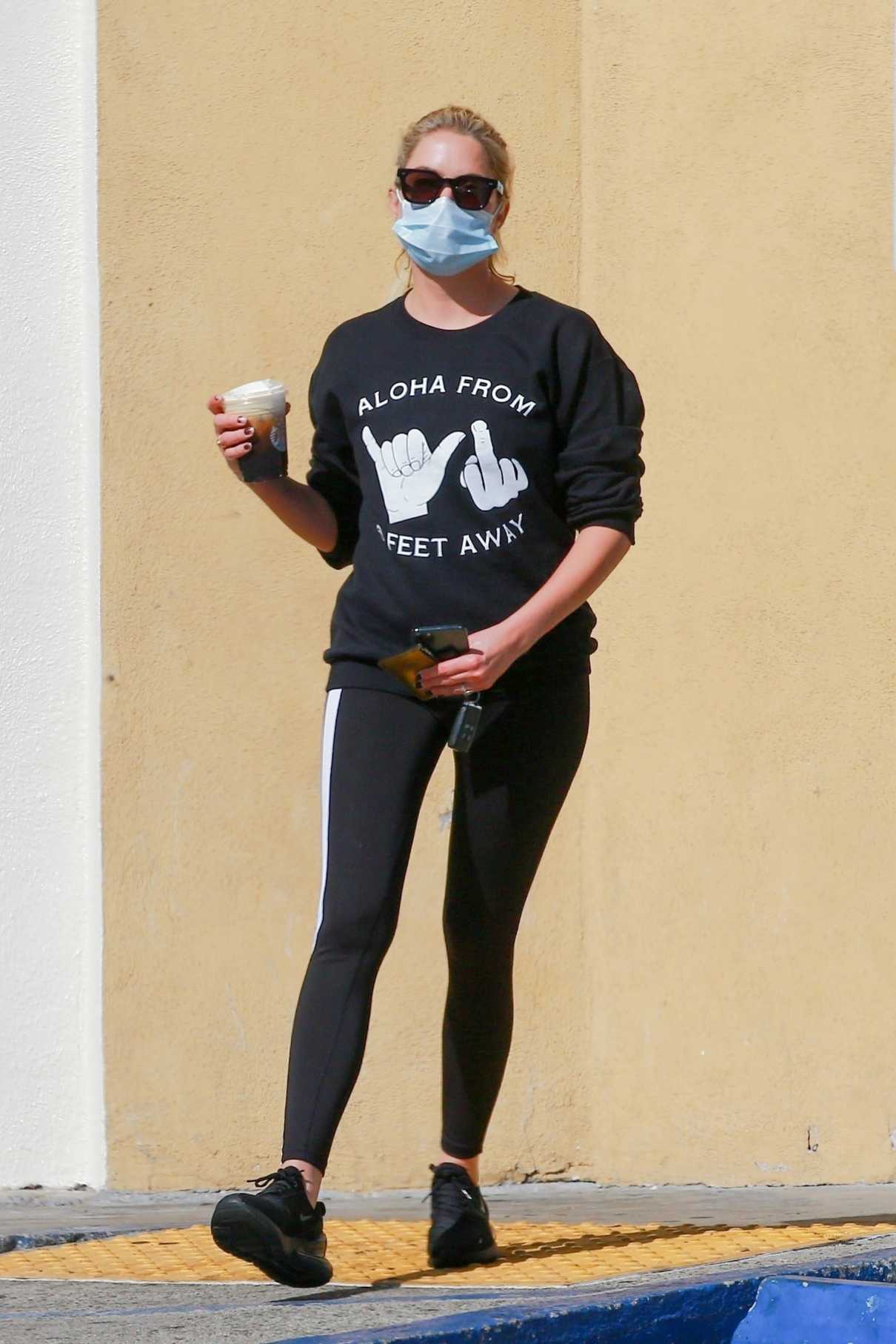 Ashley Benson in a Protective Mask