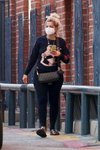 Bebe Rexha in a Protective Mask