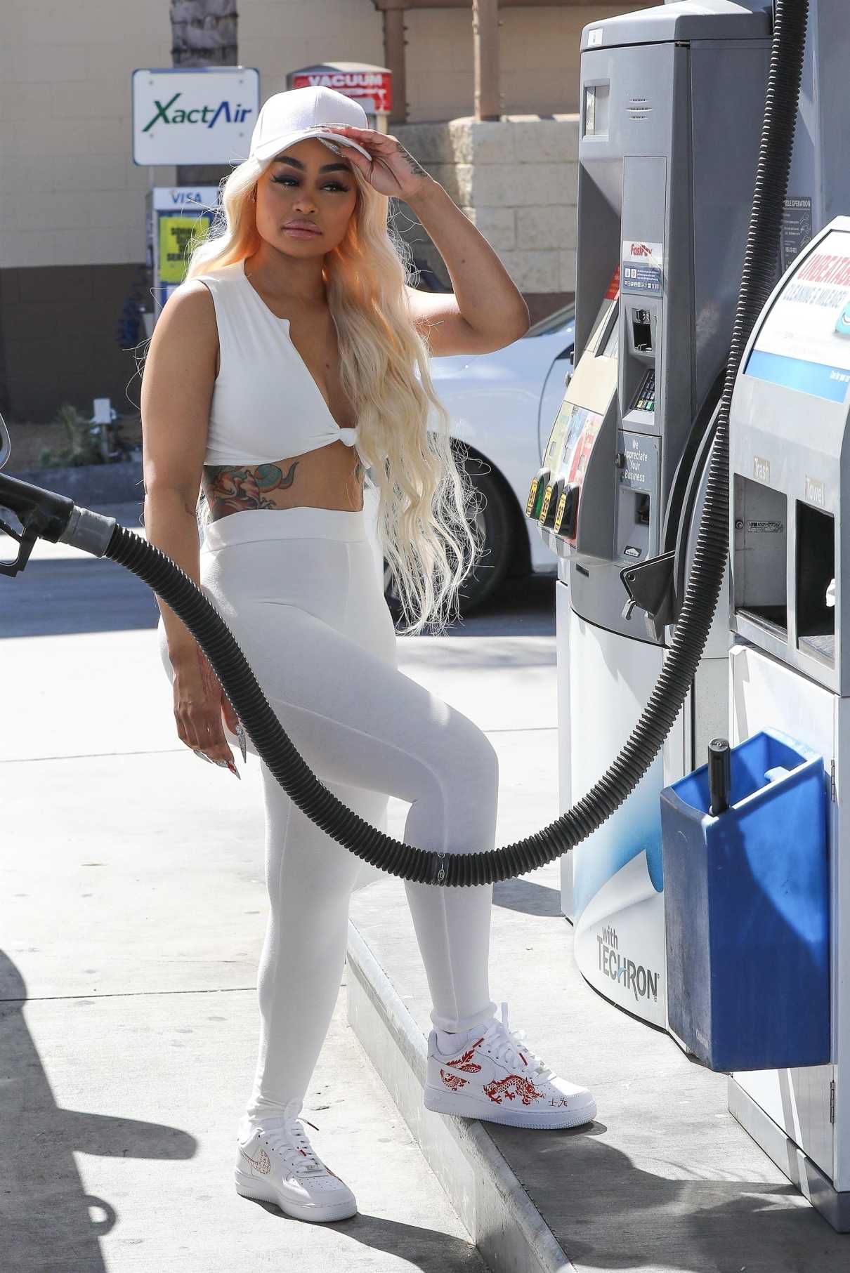 Blac Chyna in a White Outfit