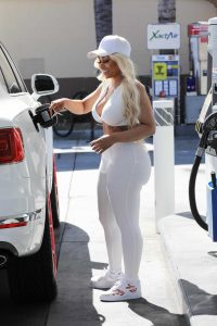 Blac Chyna in a White Outfit