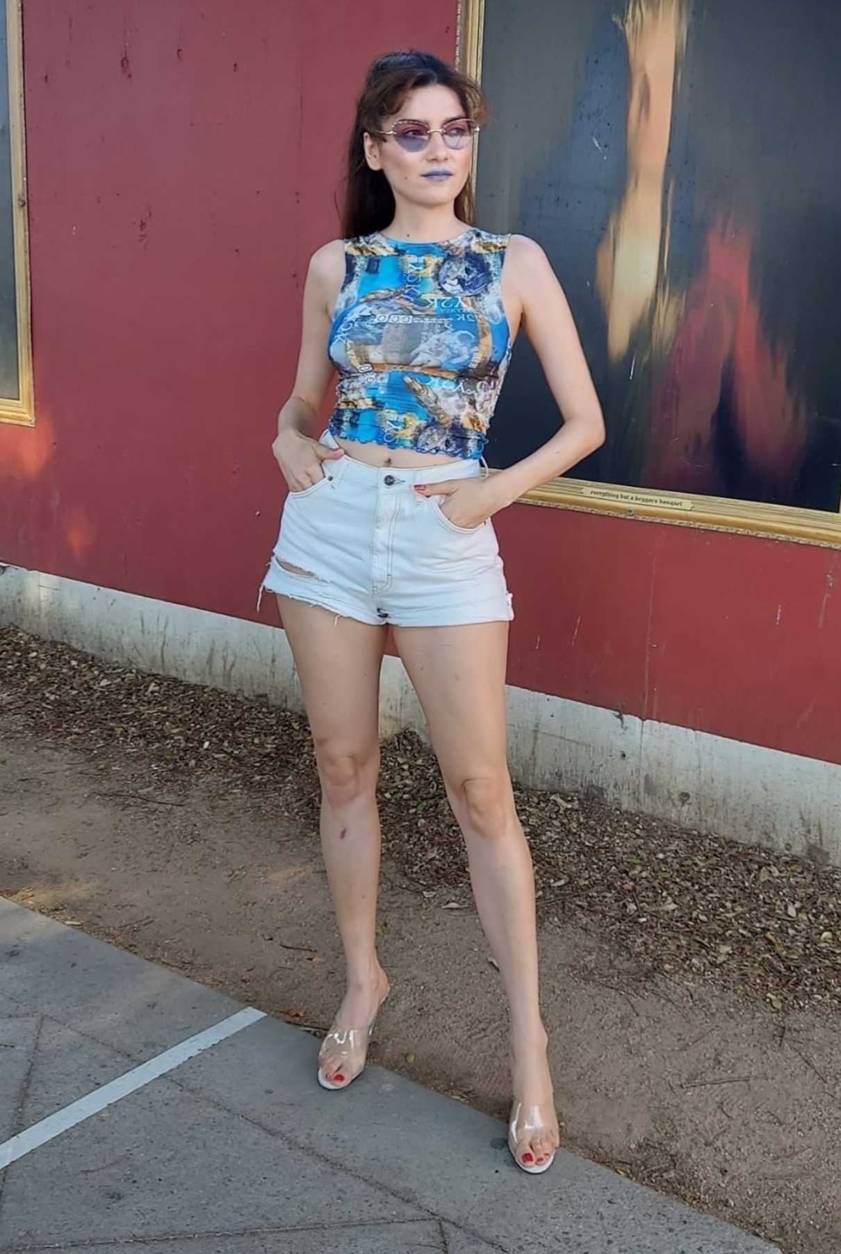 Blanca Blanco in a Daisy Duke Shorts