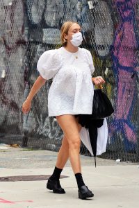 Chloe Sevigny in a Protective Mask