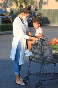 Chrissy Teigen in a Protective Mask