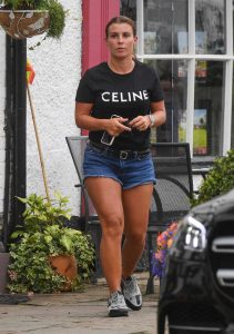 Coleen Rooney in a Black Tee