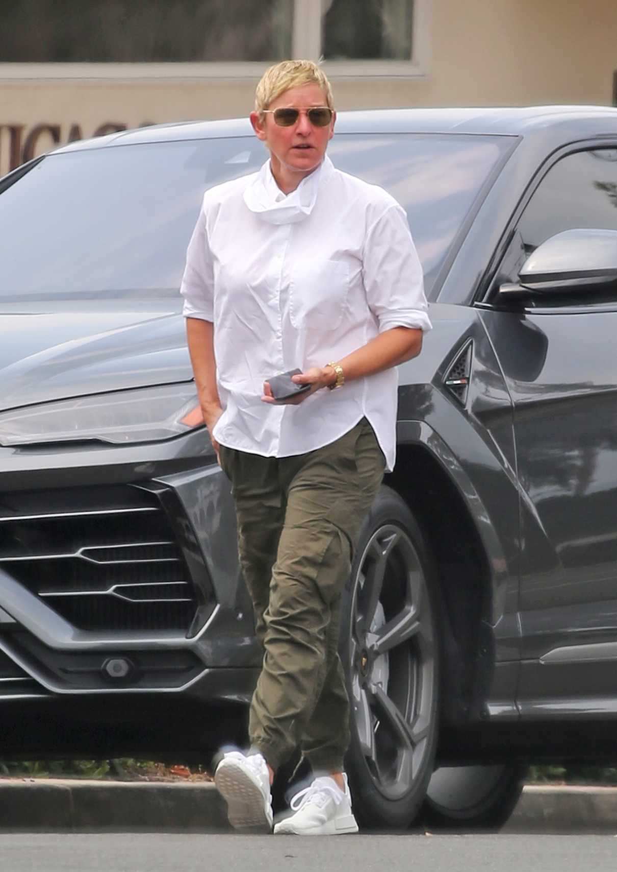 Ellen Degeneres in a White Shirt