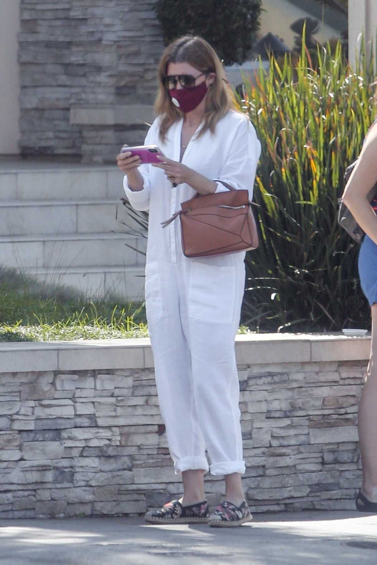Ellen Pompeo in a White Jumpsuit